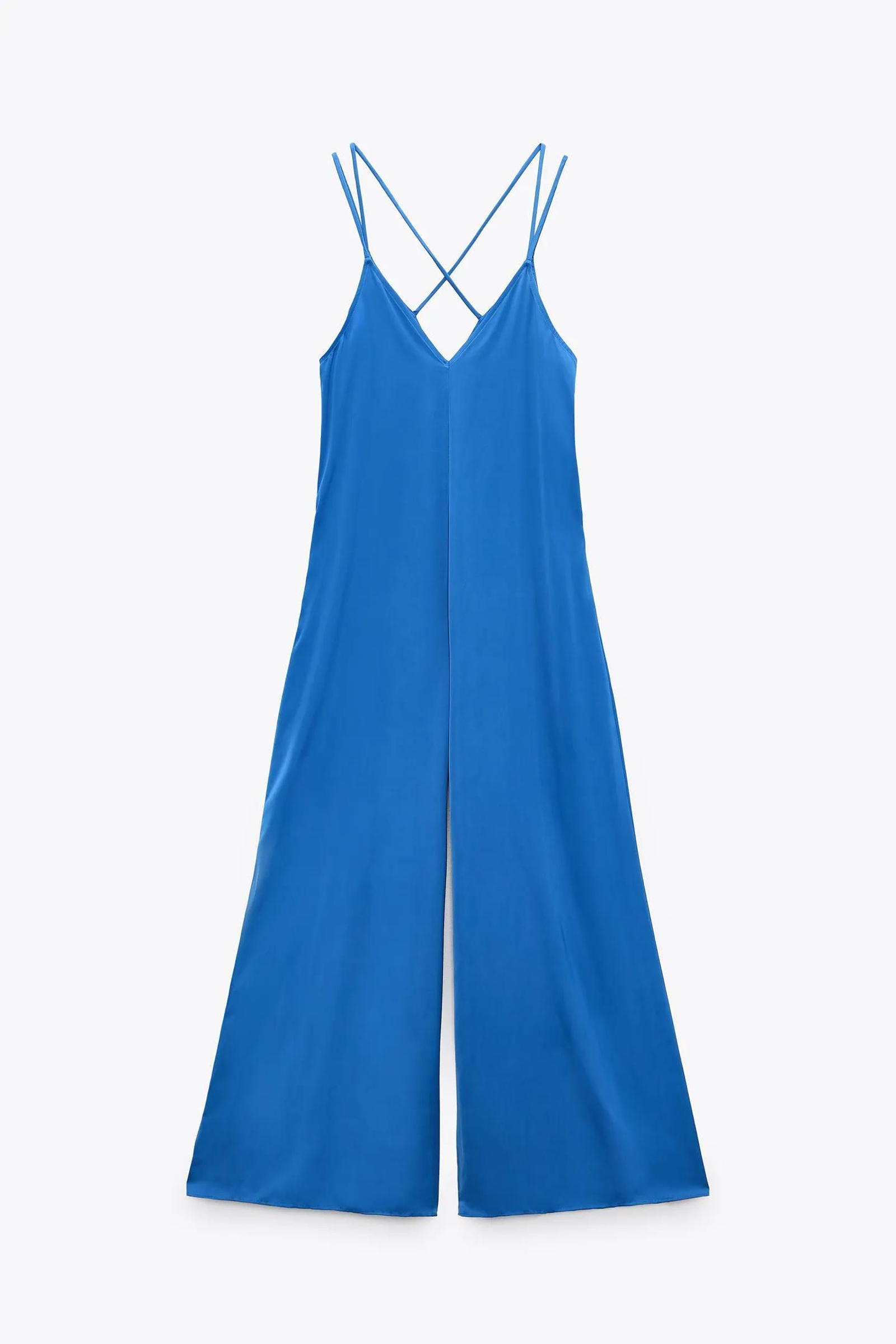 Mono azul klein satinado de Zara.