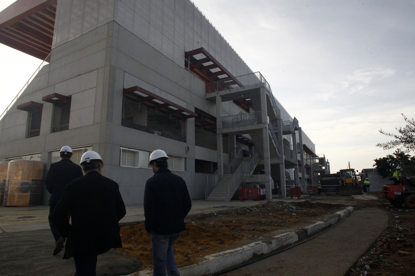 Las imágenes de la visita a las obras de la Ciudad Deportiva del Sevilla