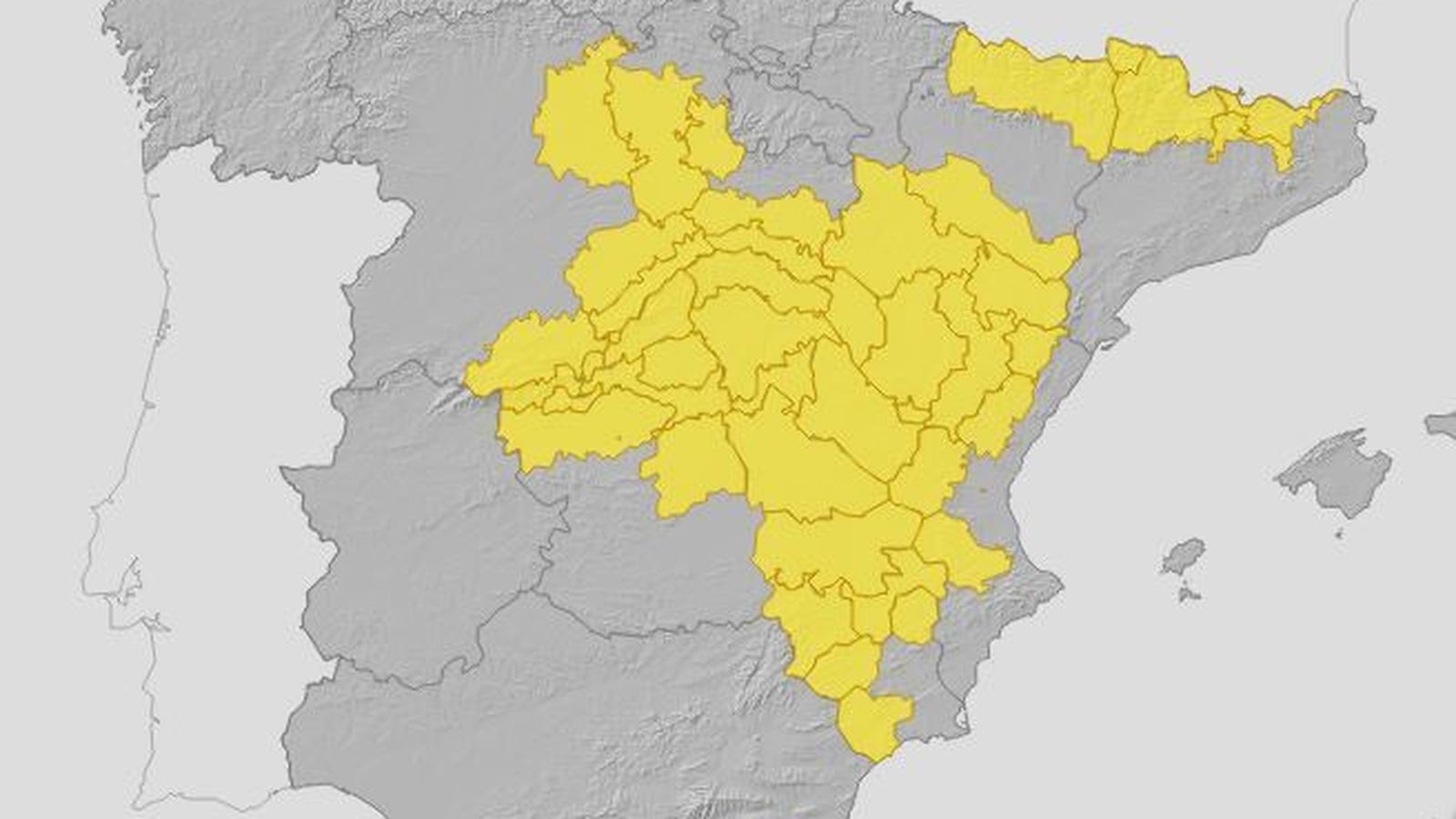 Mapa de alertas para este lunes.