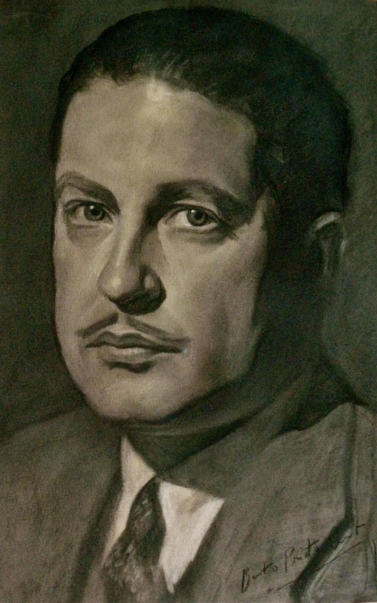 Juan Ossorio, que sustituyó a Gallego Burín en la alcaldía de Granada, en un dibujo de Prieto Coussent Juan Ossorio, que sustituyó a Gallego Burín en la alcaldía de Granada, en un dibujo de Prieto Coussent