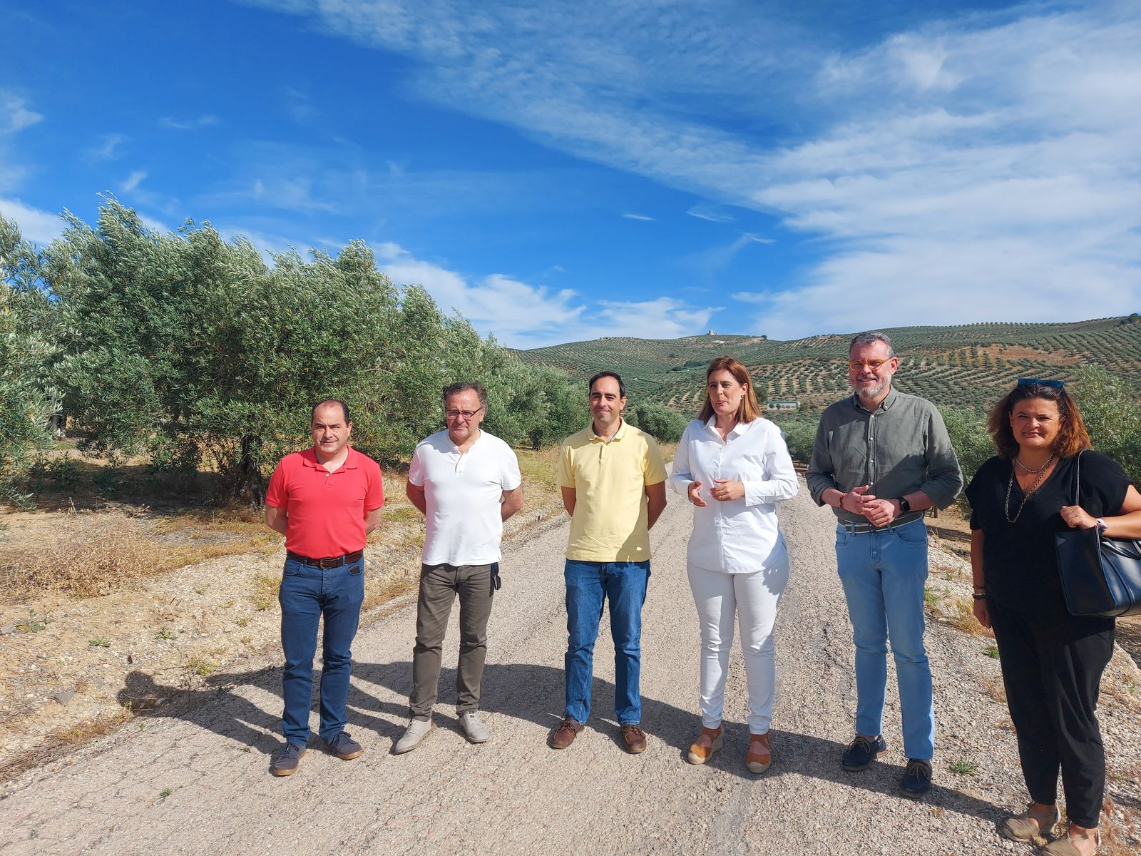 Las autoridades, en el camino de Torreparedones.