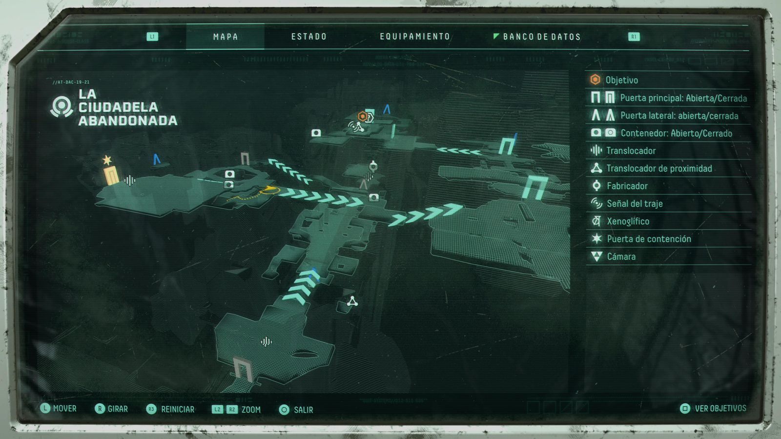 El mapa será muy útil para poder movernos por los escenarios de manera rápida.