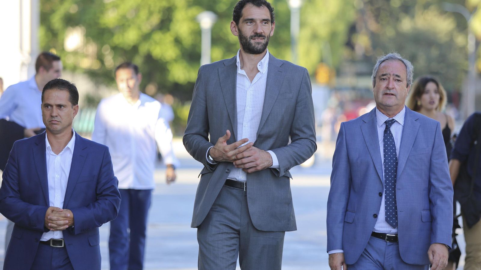 Jorge Garbajosa, a su llegada.