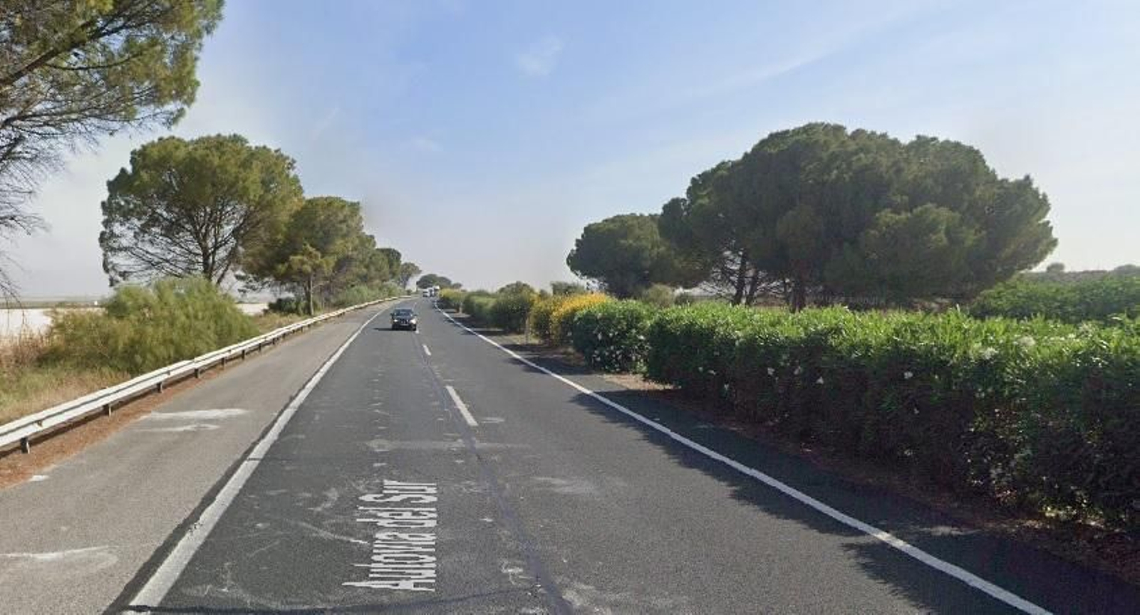 Los carriles de la AP-4 entre Cádiz y Sevilla que un motorista circuló en sentido contrario