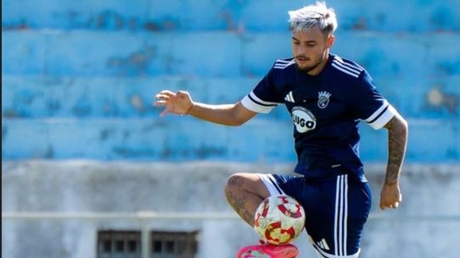 Ángel Mancheño, durante un entrenamiento con el Xerez Deportivo