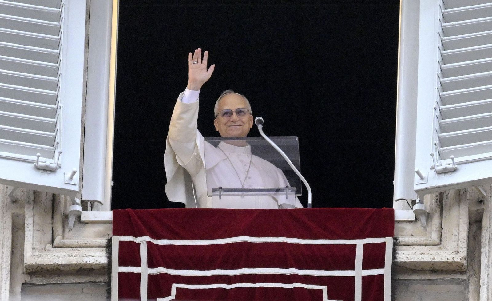 El Papa León XIV, durante el Ángelus del pasado domingo.
