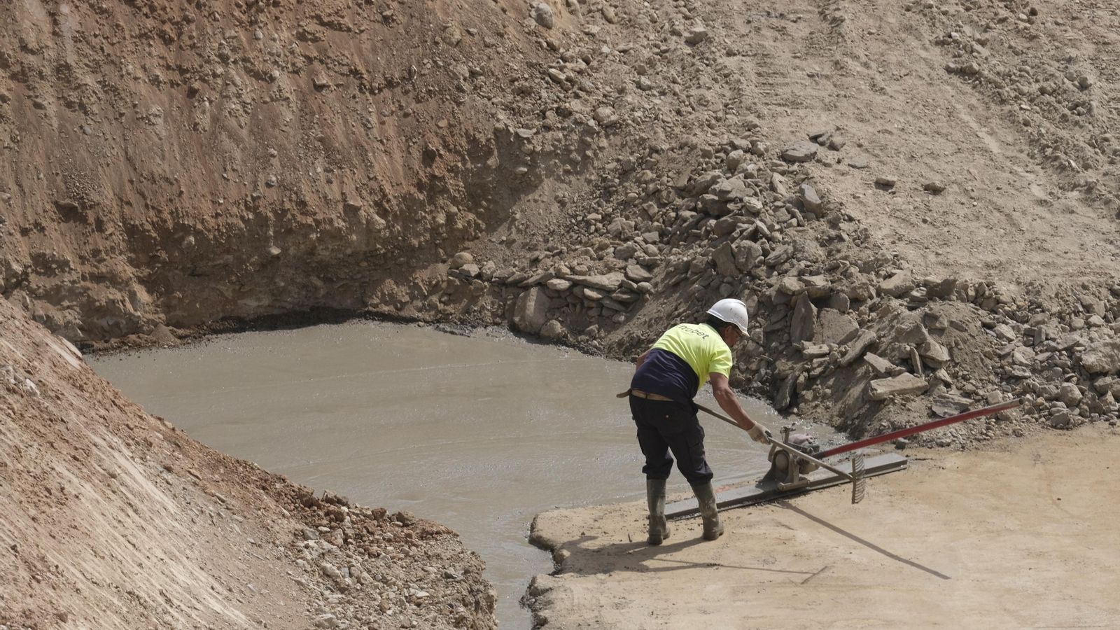 Trabajos de cimentación.