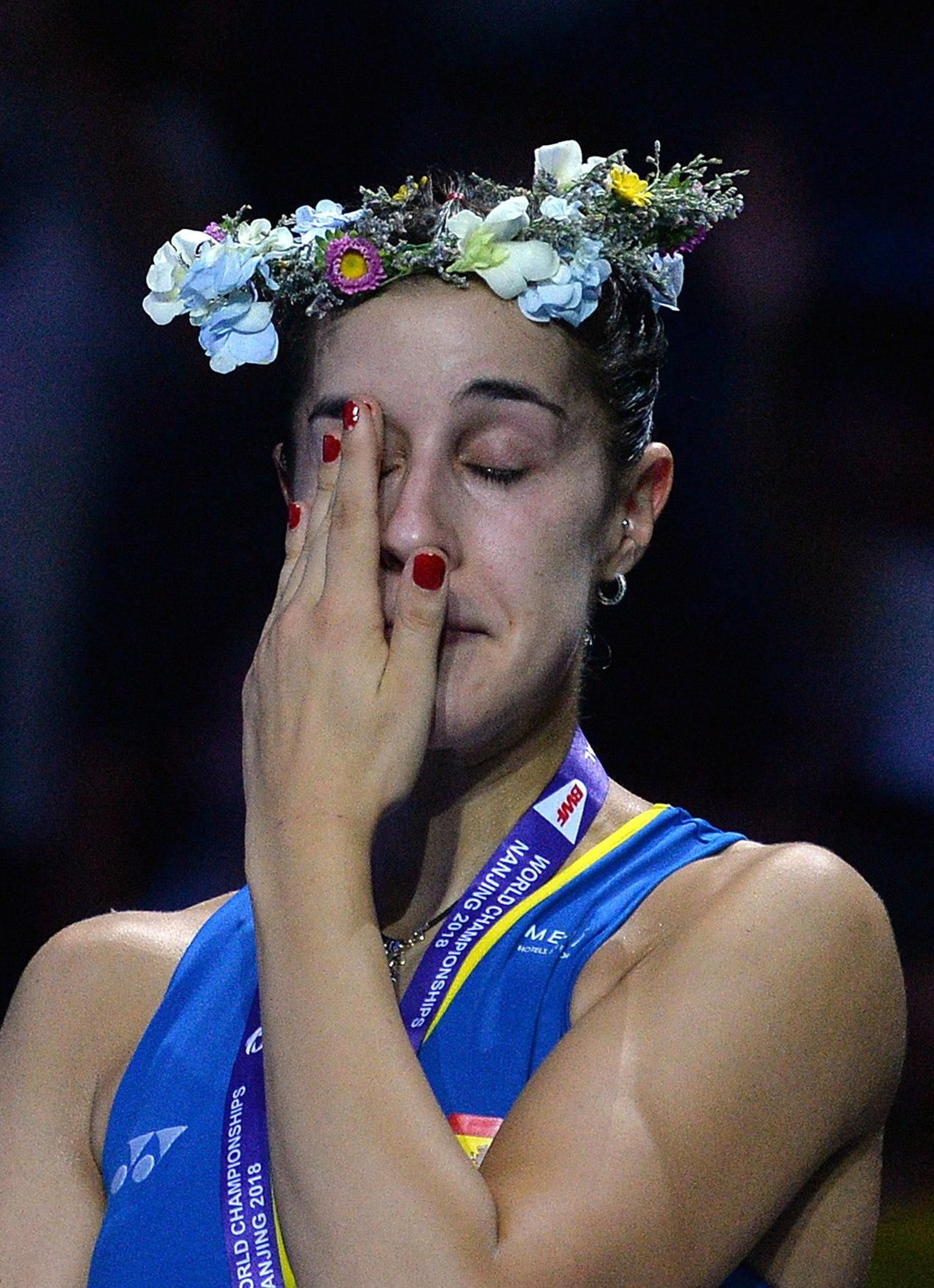 Las imágenes de la final del Mundial de Bádminton entre Marín y Sindhu