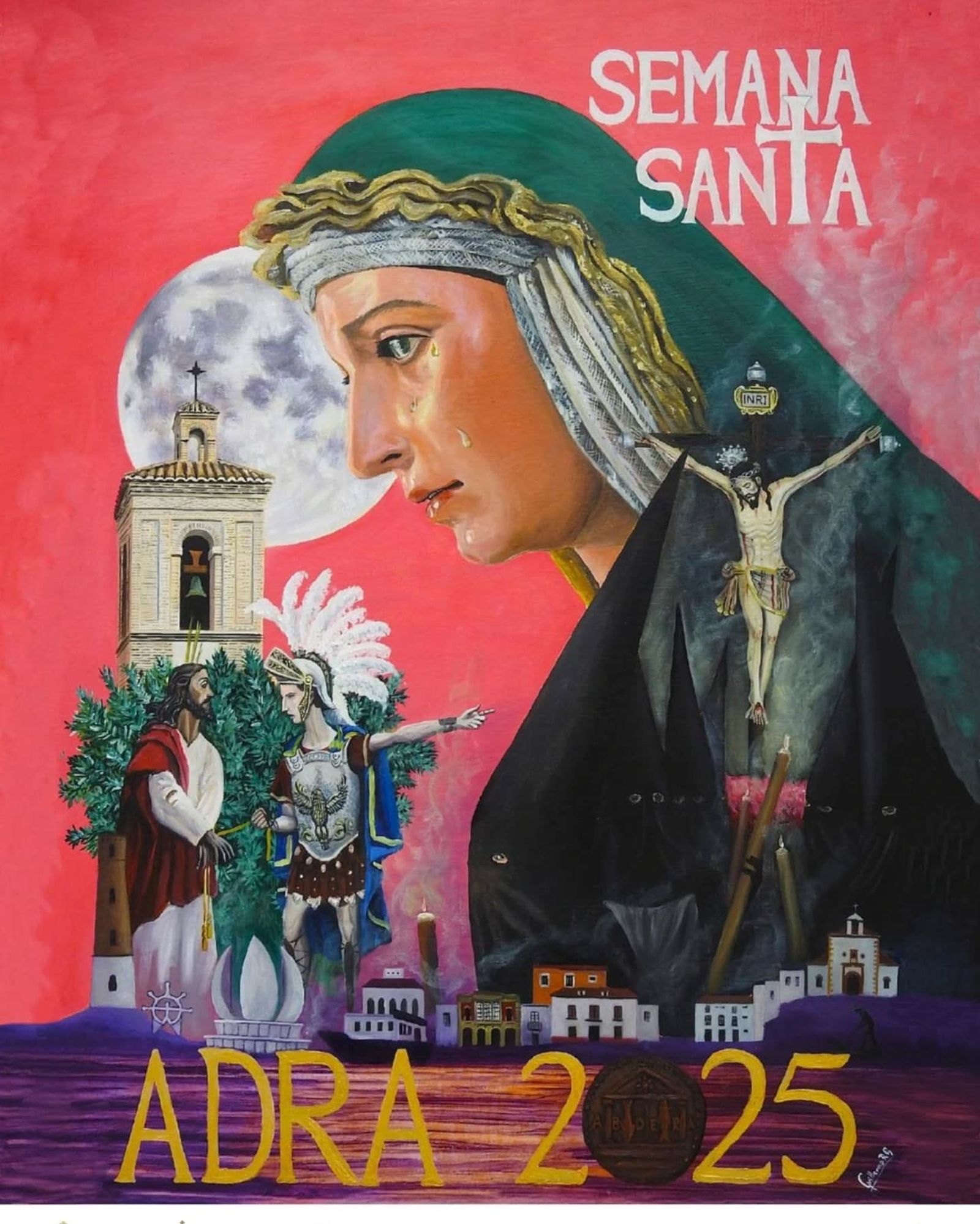 Cartel de la Semana Santa de Adra 2025.