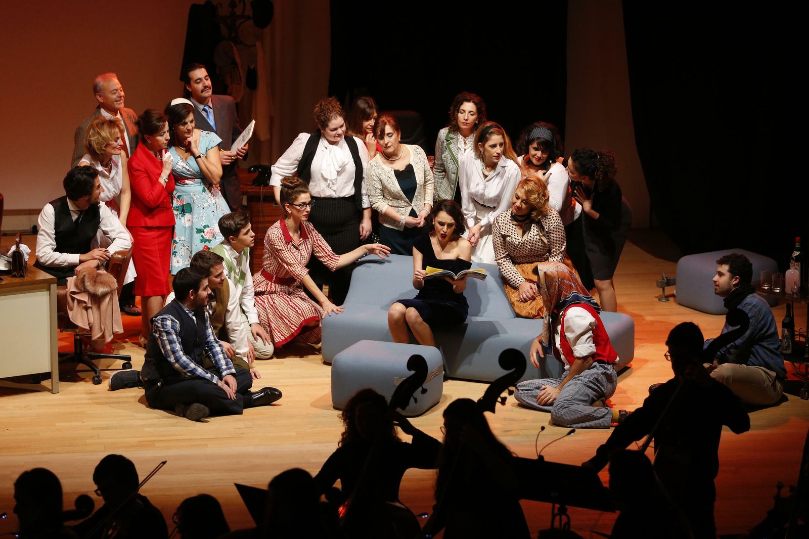 Uno de los ensayos de la ópera 'L'elisir d'amore'.