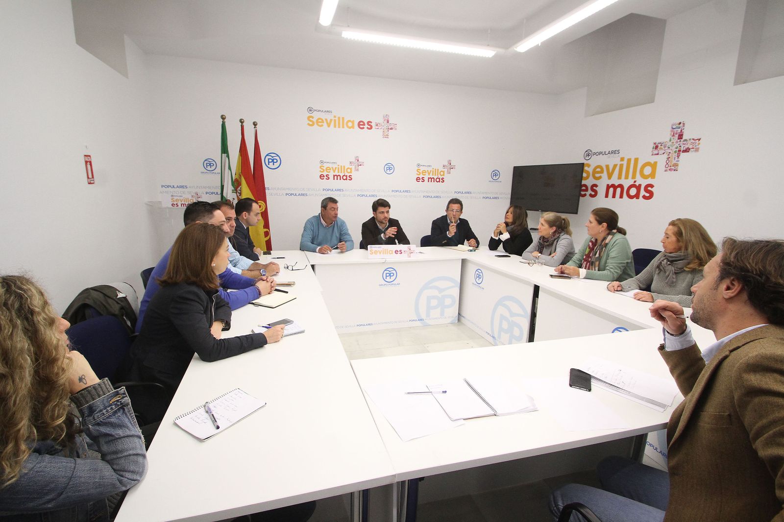 Reunión de los concejales del PP en la que se marcaron los retos para este año.