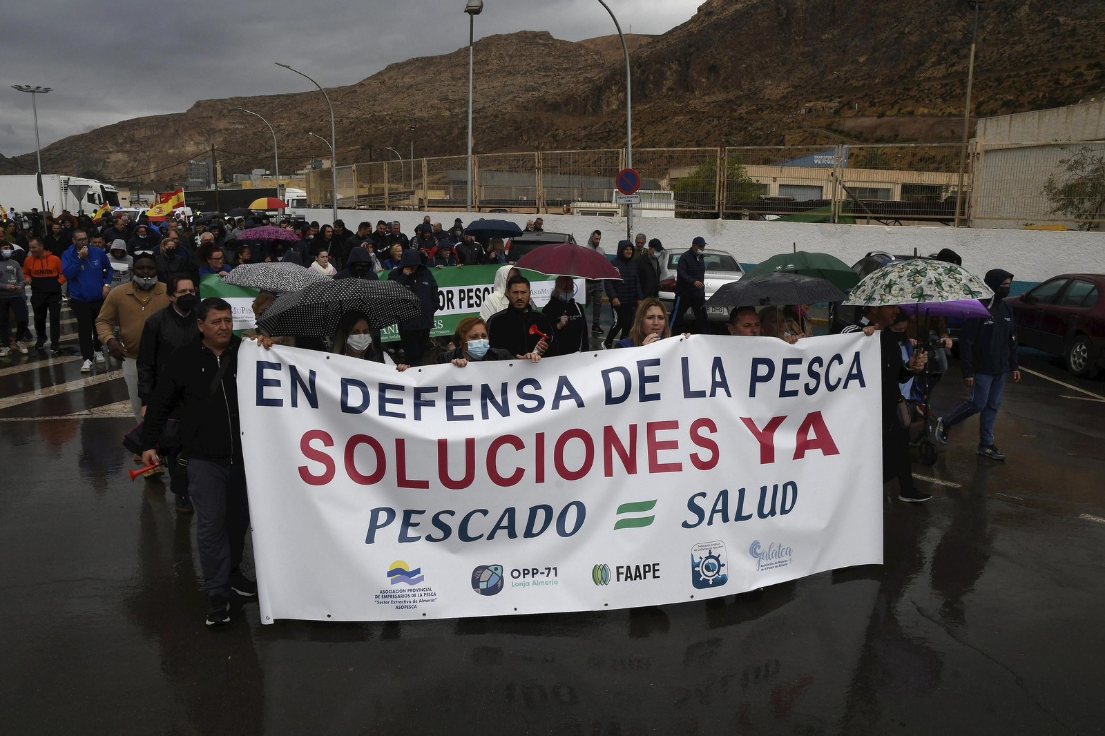 Imagen de la movilización pesquera en Almería