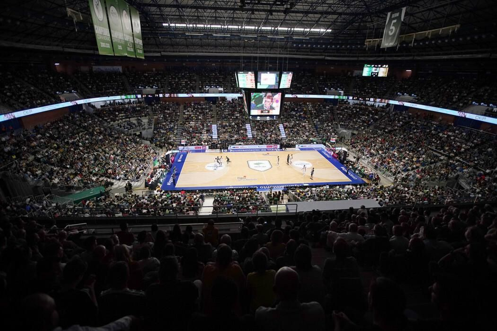 Vista del Carpena esta domingo en el Unicaja-Madrid.