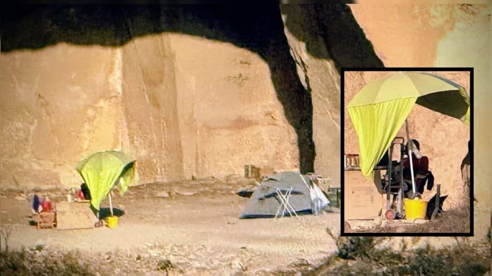 Las famosas 'Cuevas de Conan' de Almería con 'okupas' en su interior.