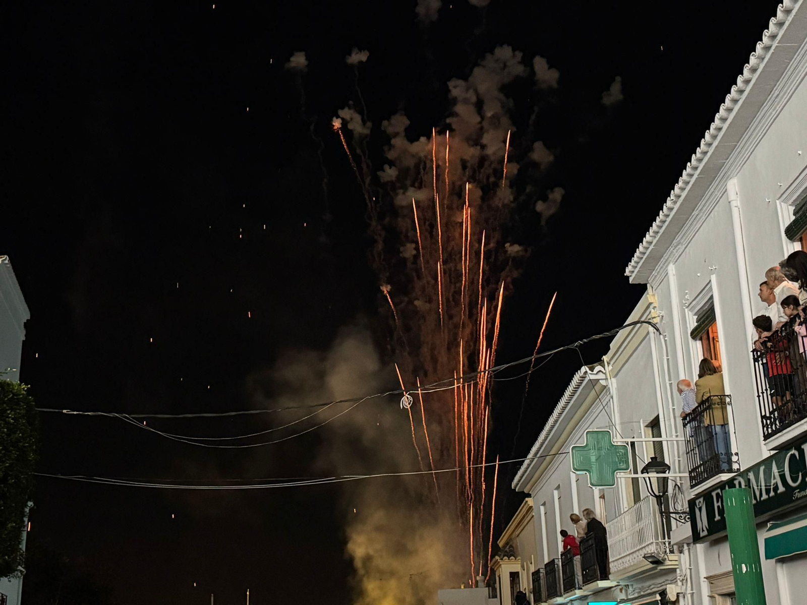 Espectáculo pirotécnico celebrado en Dalías.