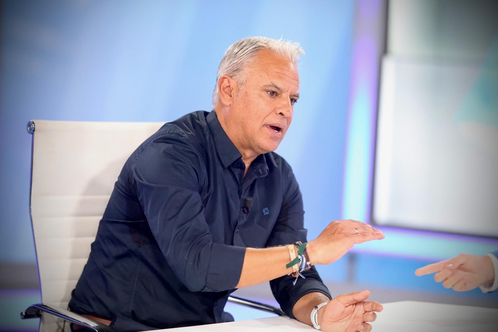 Sergio Pellicer, en el plató de Área Malaguista