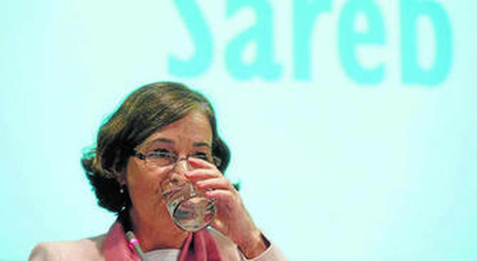 Belén Romana, presidenta de la Sareb, ayer en su primera rueda de prensa en el cargo.