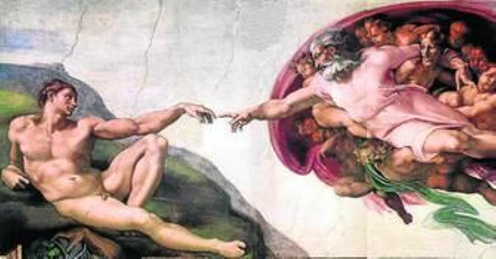 Detalle de 'La creación de Adán' del artista florentino.