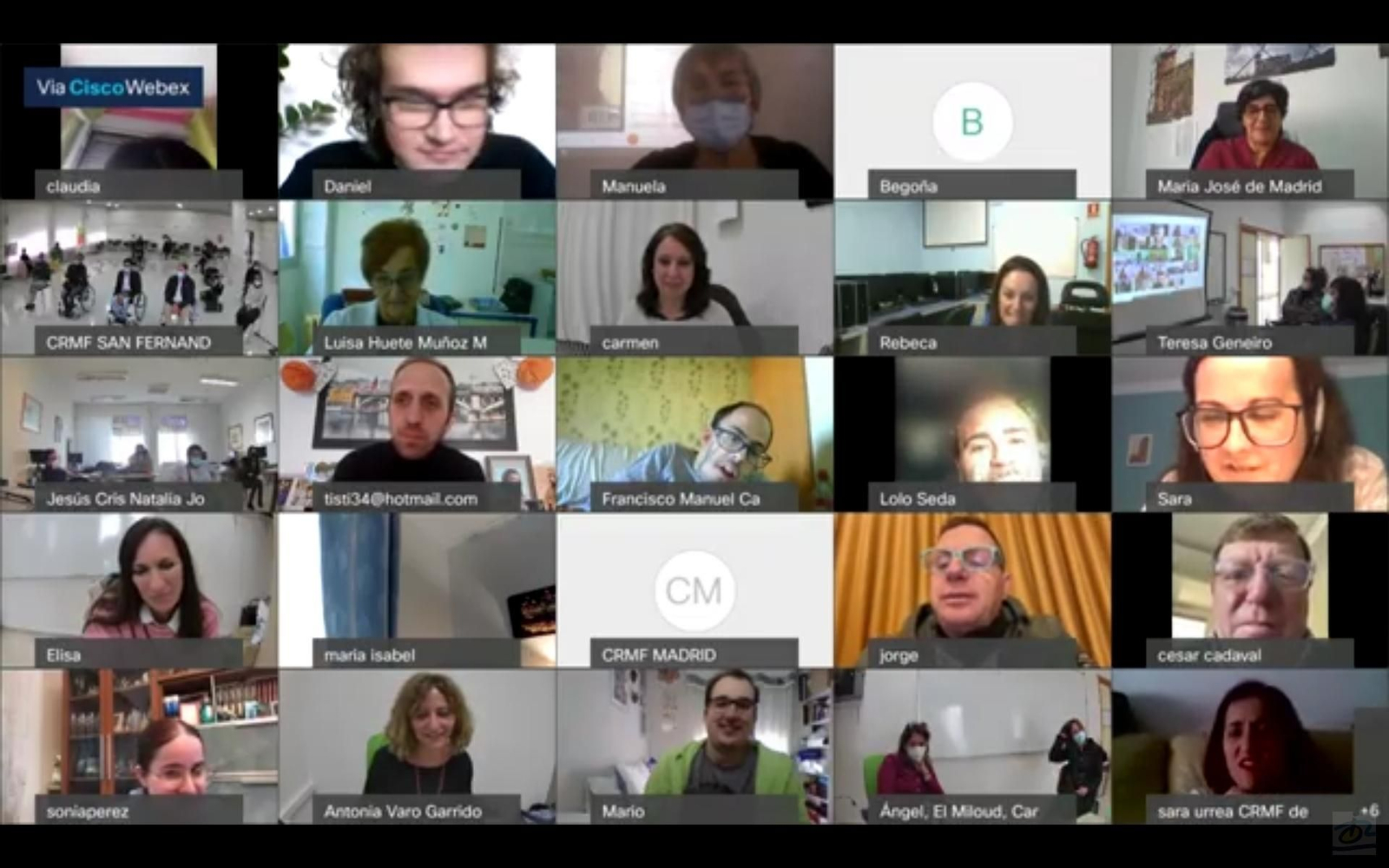 Encuentro telemático en el CRMF para celebrar el Día Internacional de las Personas con Discapacidad.