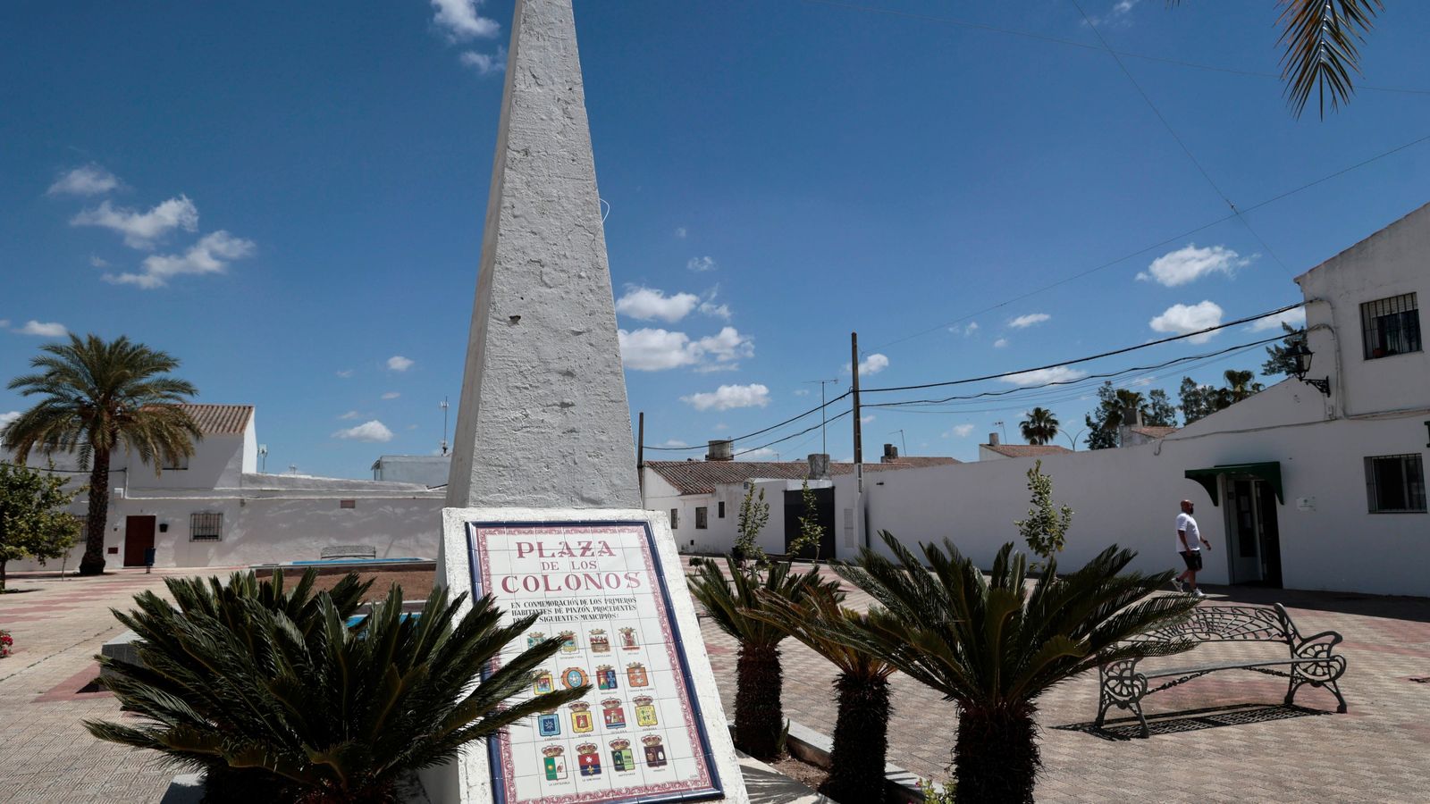 Monumento a los colonos en la aldea de Pinzón, perteneciente a Utrera.