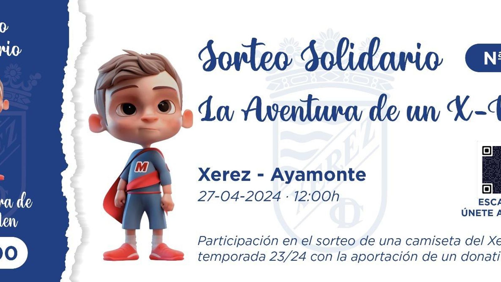 Papeleta solidaria para el sorteo de una camiseta del Xerez CD. Papeleta solidaria para el sorteo de una camiseta del Xerez CD.