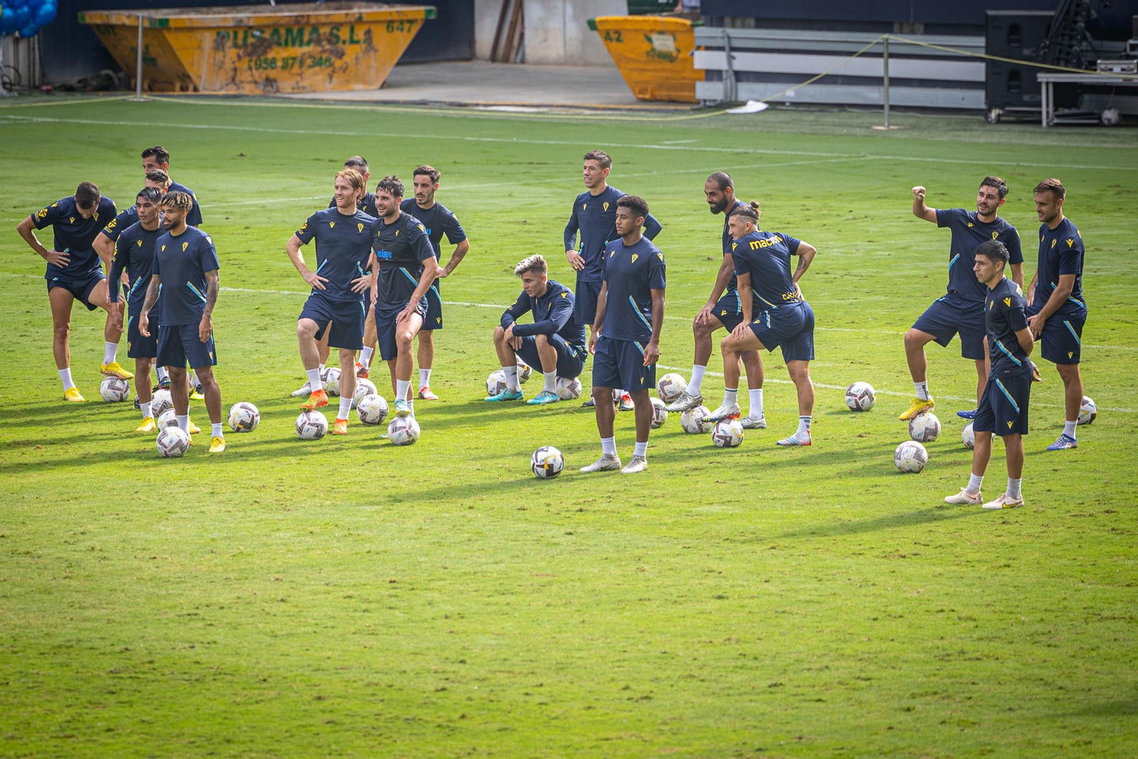 Un reciente entrenamiento del Cádiz.