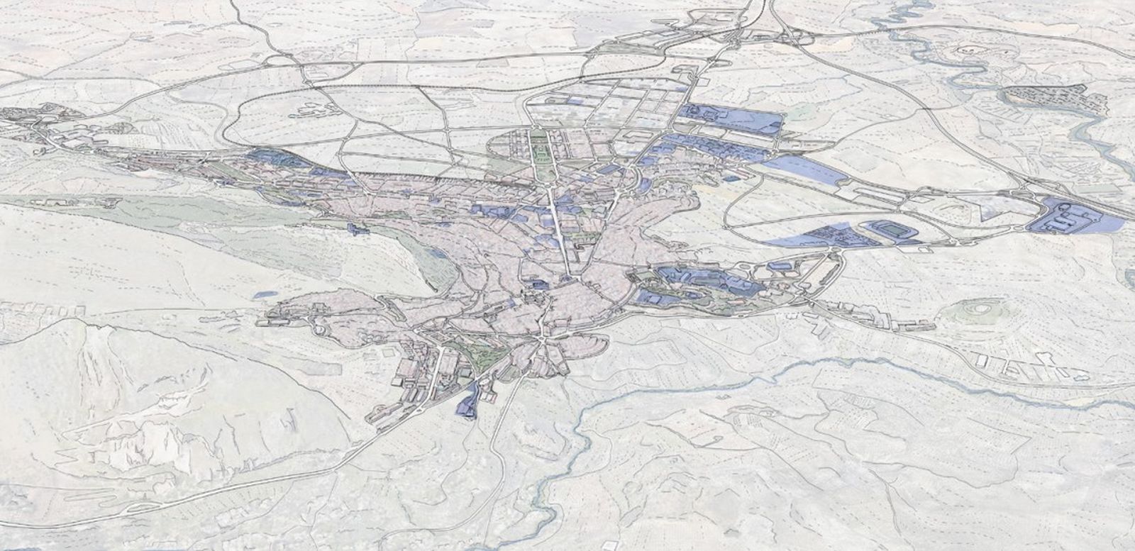 Mapa del urbanismo de Jaén.