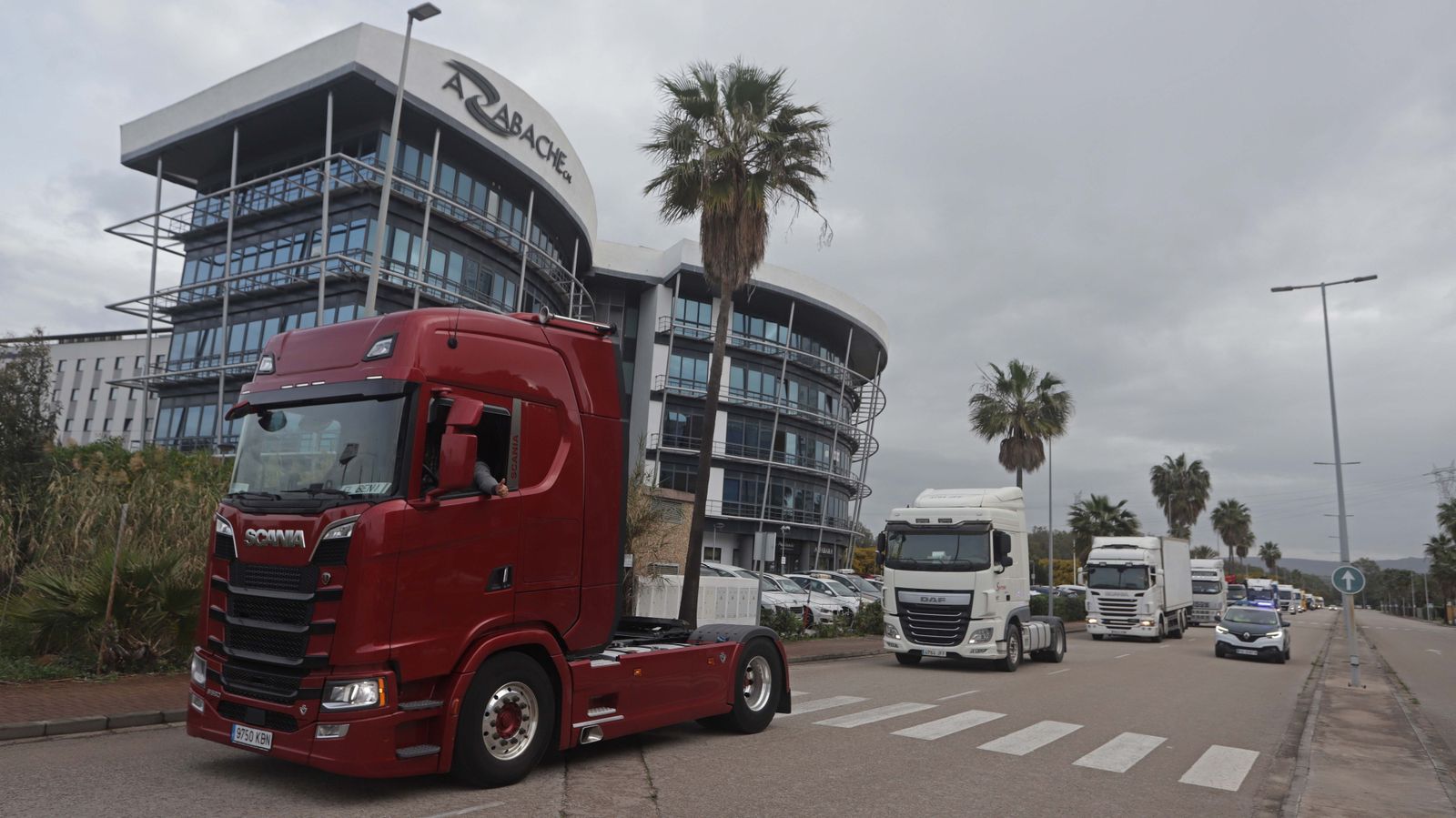 Fotos de la marcha de camiones en el Campo de Gibraltar