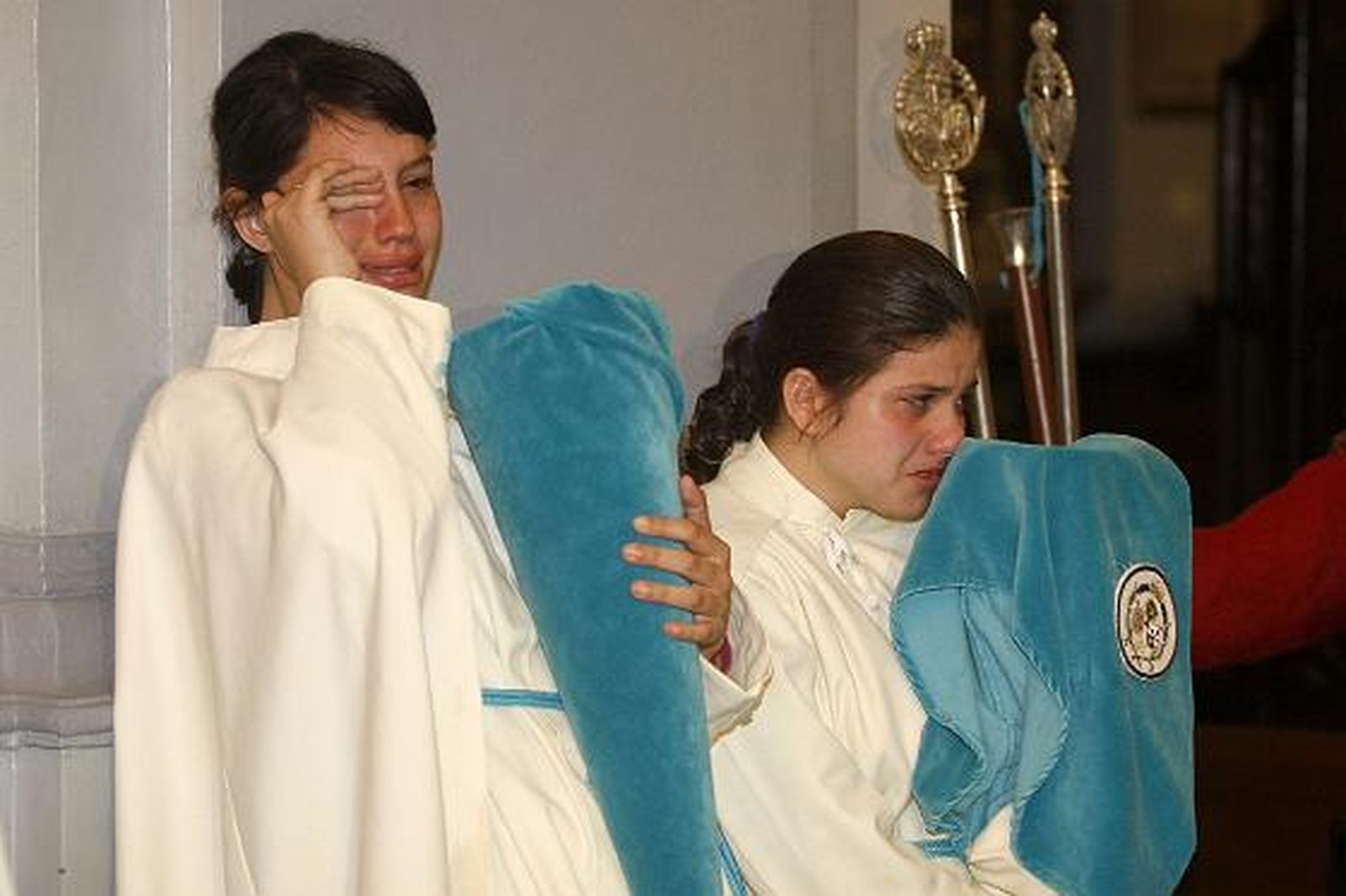 La hermandad del Prendimiento, otra de las afectadas por las lluvias en este Lunes Santo.

Foto: Jose Braza