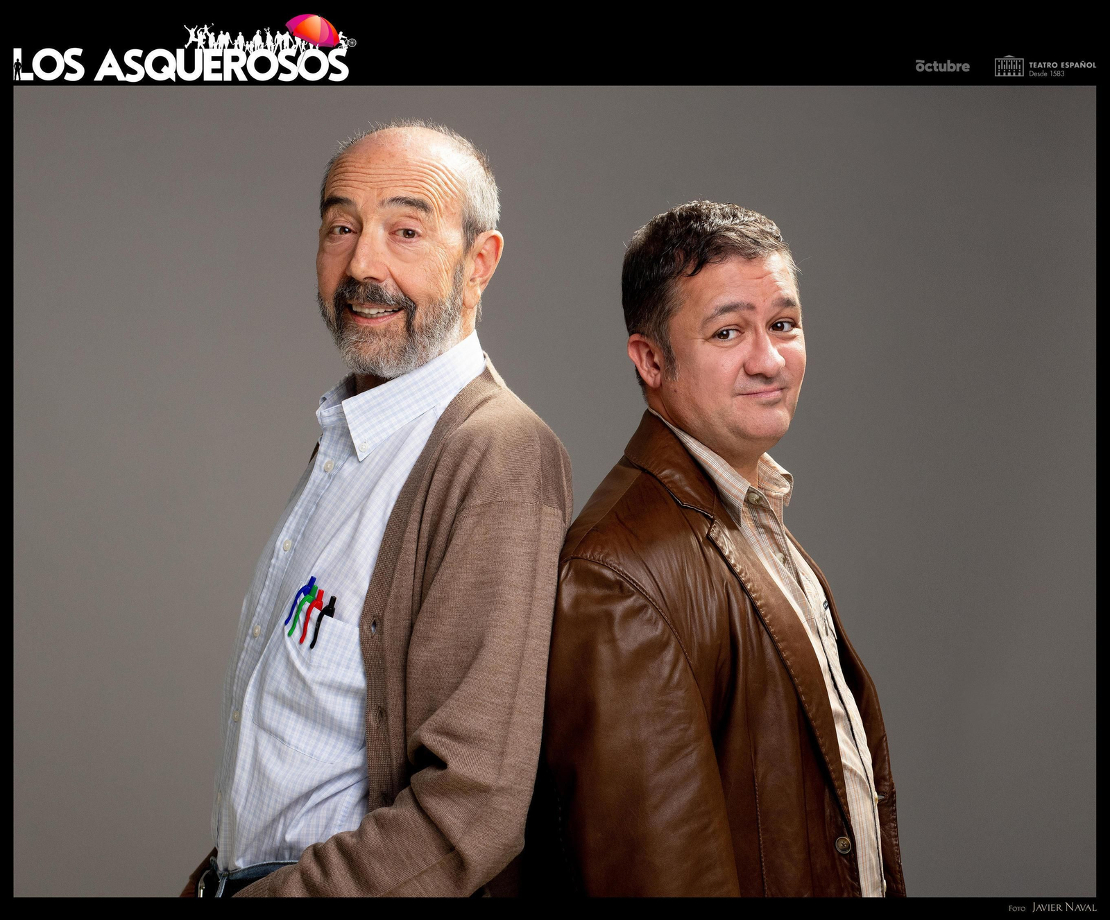 Miguel Rellán, en una fotografía de promoción de ‘Los asquerosos’ junto a su compañero en la obra, Secun de la Rosa.
