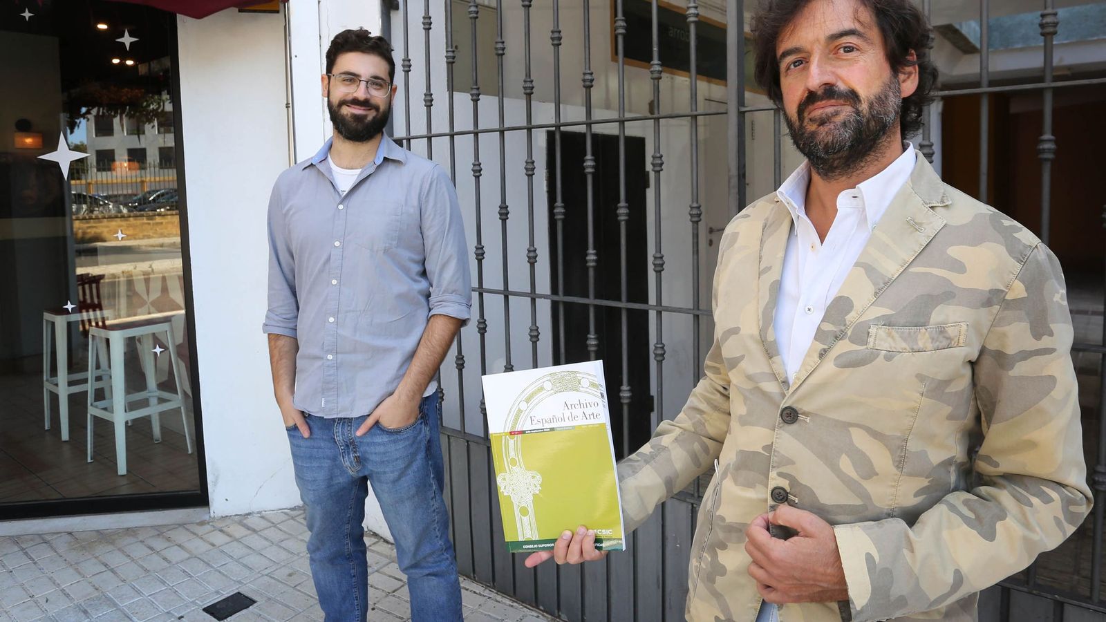 Los investigadores David Caramazana y Manuel Romero.