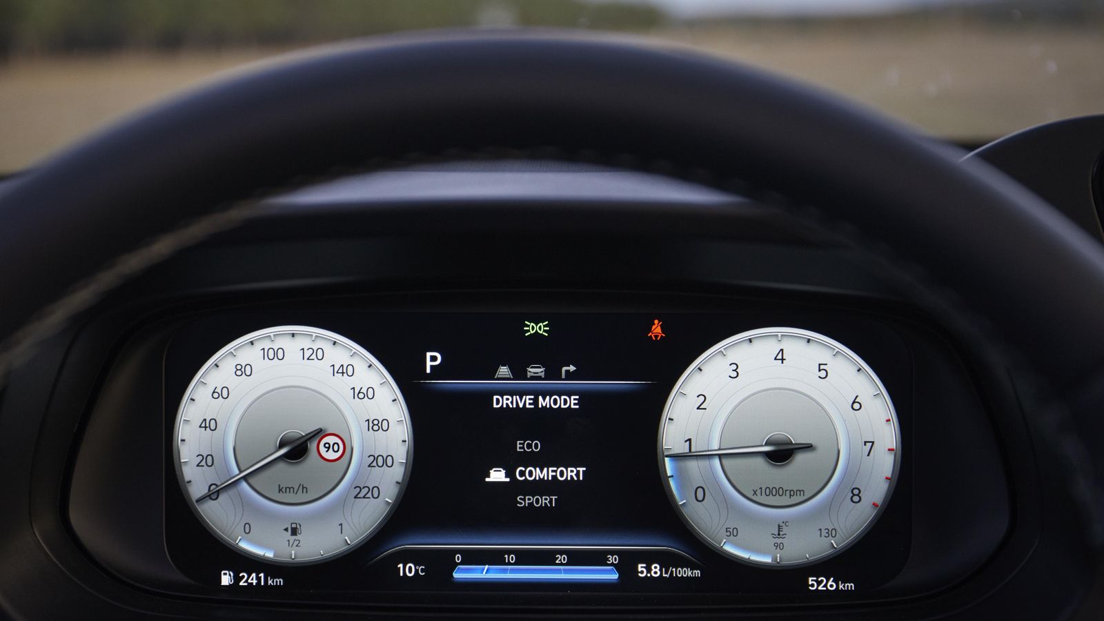 La presentación de la instrumentación varía según el modo de conducción seleccionado.