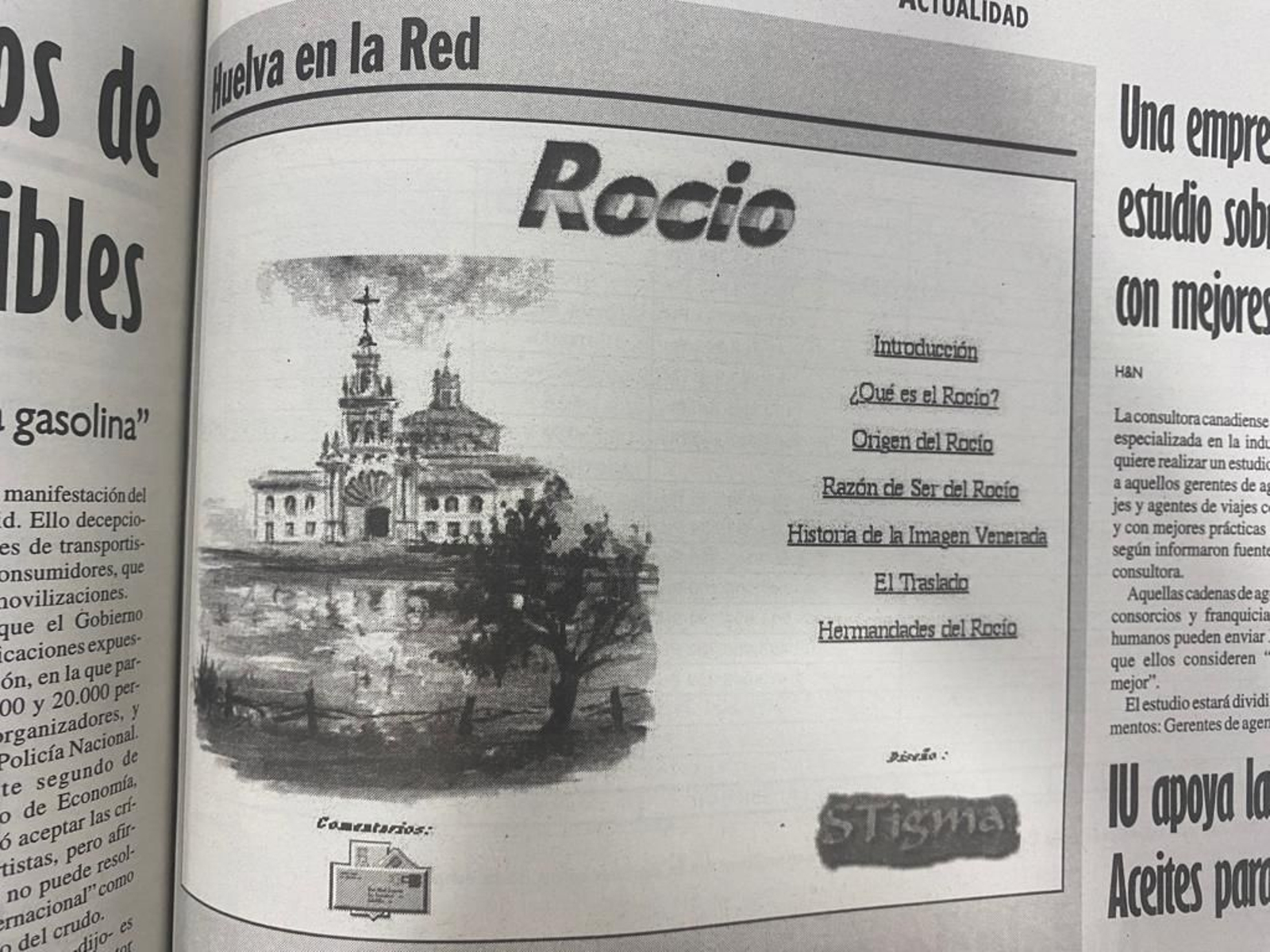 Esta es la primera página web que hablaba de El Rocío.