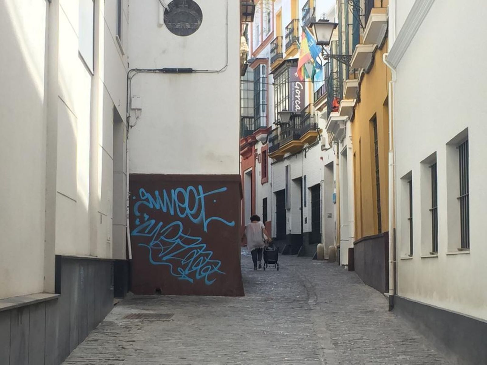 El PP denuncia la "degradación de un casco histórico, inundado de pintadas"