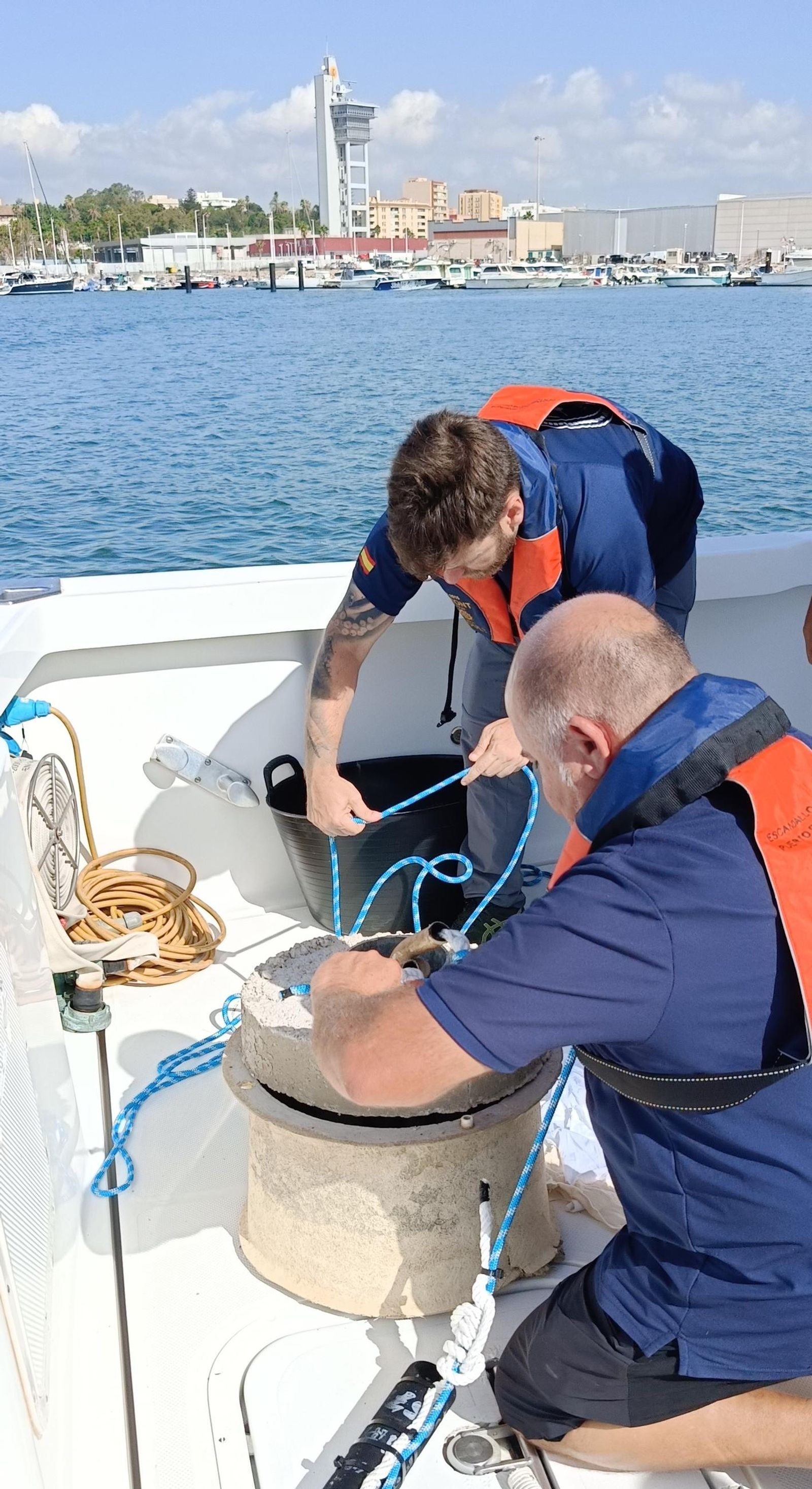 Receptor acústico instalado en el Puerto de Algeciras.
