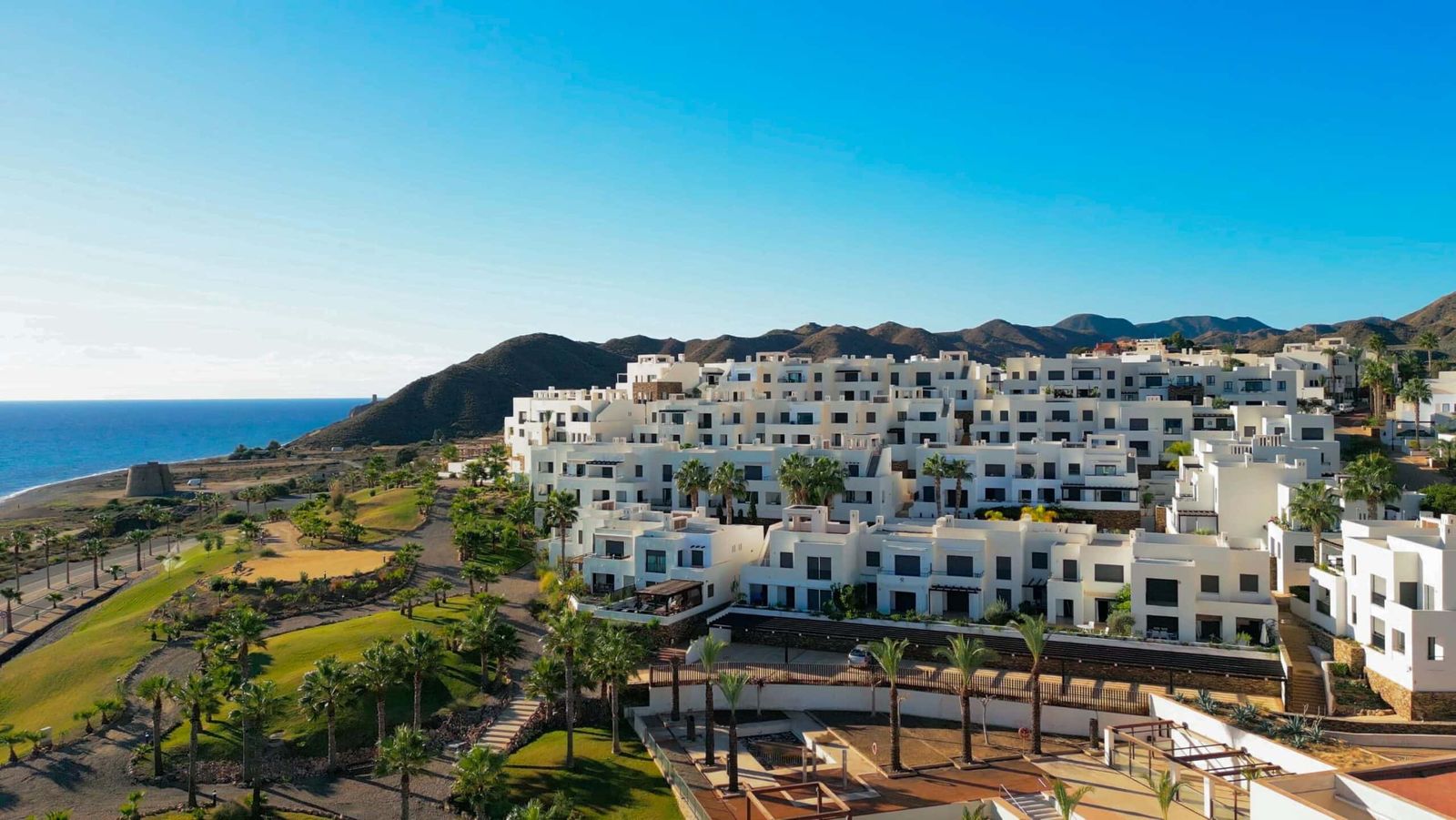 Vista aérea del complejo Macenas Mediterranean Resort.