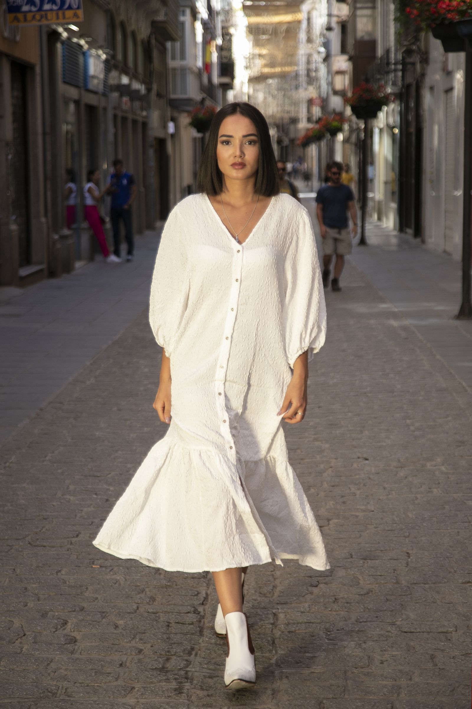 Una modelo de Benavente durante un desfile.