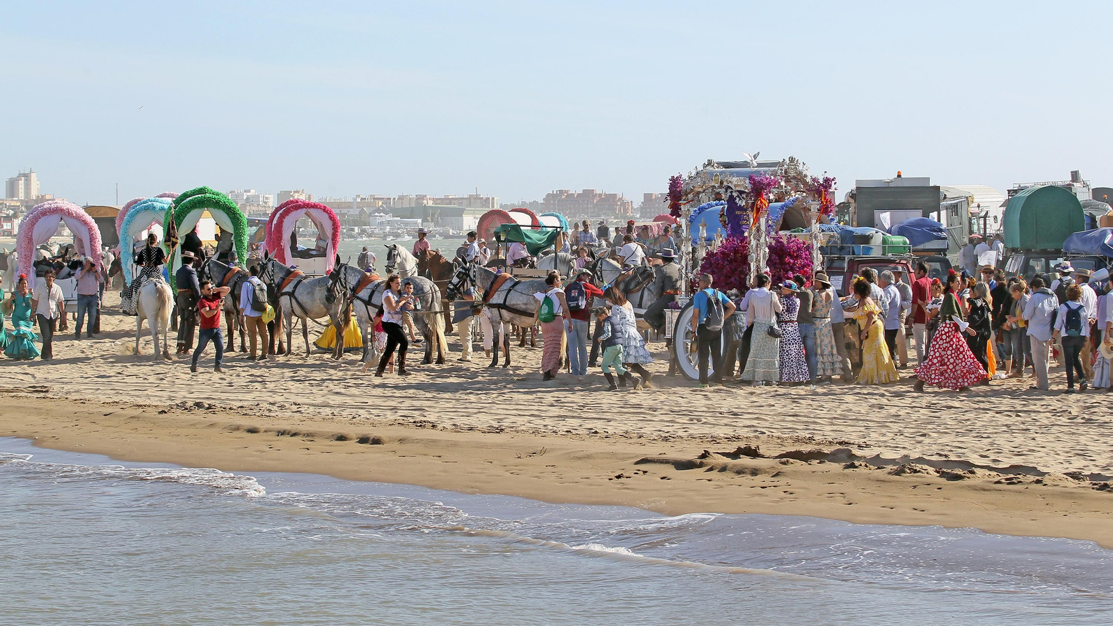 Imágenes de pasadas romerías de la Hdad de Jerez al Rocío