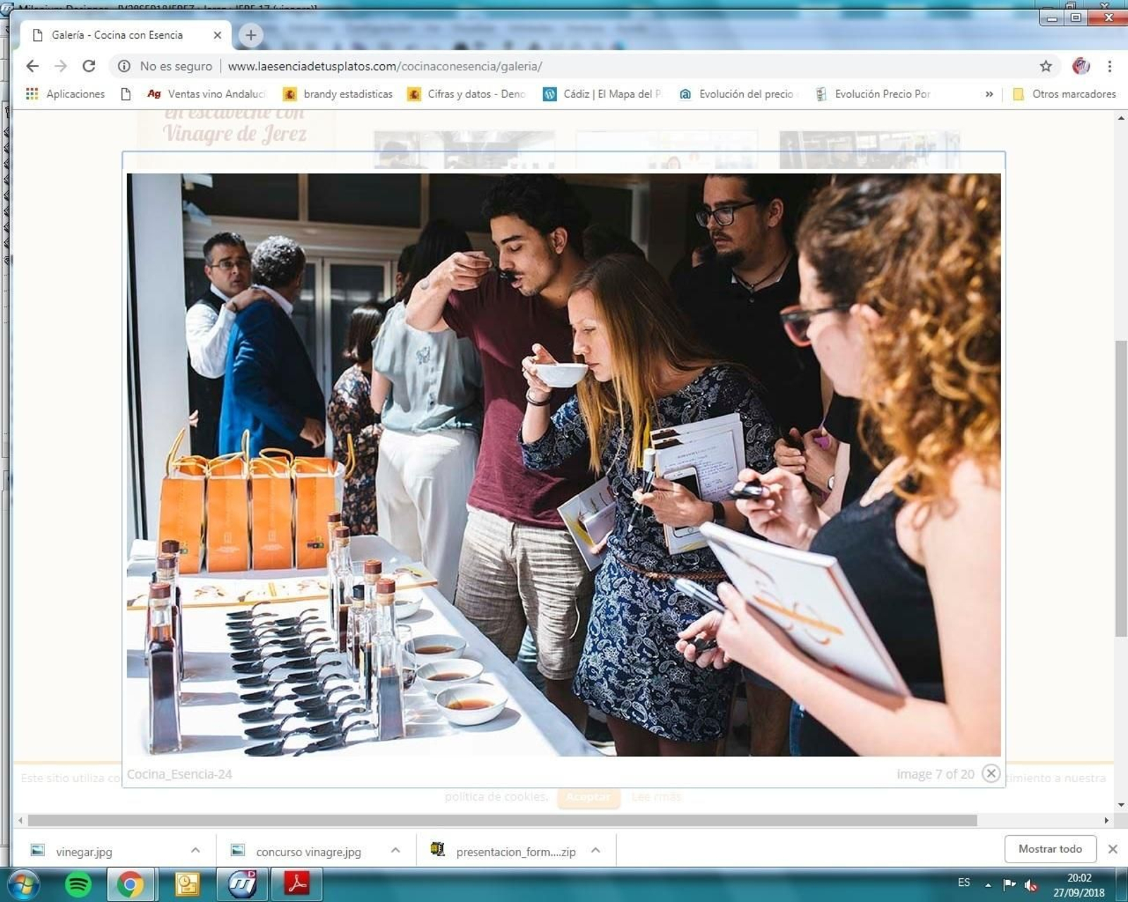 Cata de distintos tipos de Vinagre de Jerez durante el concurso gastronómico del condimento jerezano que organiza el Consejo Regulador. Cata de distintos tipos de Vinagre de Jerez durante el concurso gastronómico del condimento jerezano que organiza el Consejo Regulador.