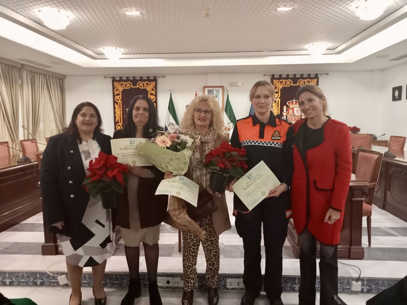 El acto de reconocimiento a las voluntarias.