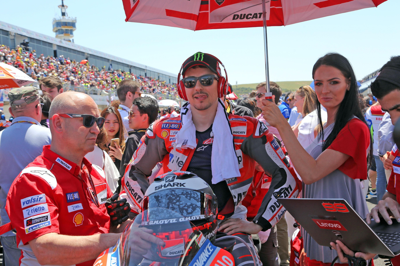 Jorge Lorenzo, en la parrilla del Gran Premio de España en el Circuito de Jerez - Ángel Nieto.
