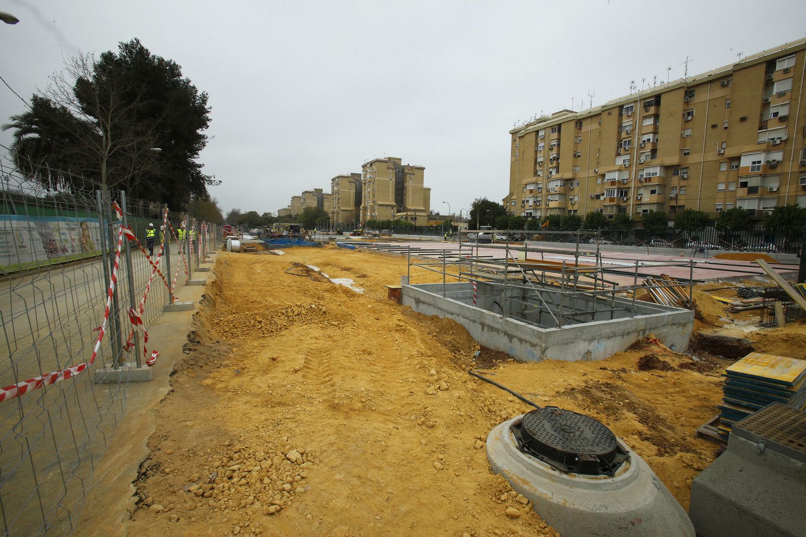 Las imágenes de la visita a las obras del tanque de tormentas de Kansas City