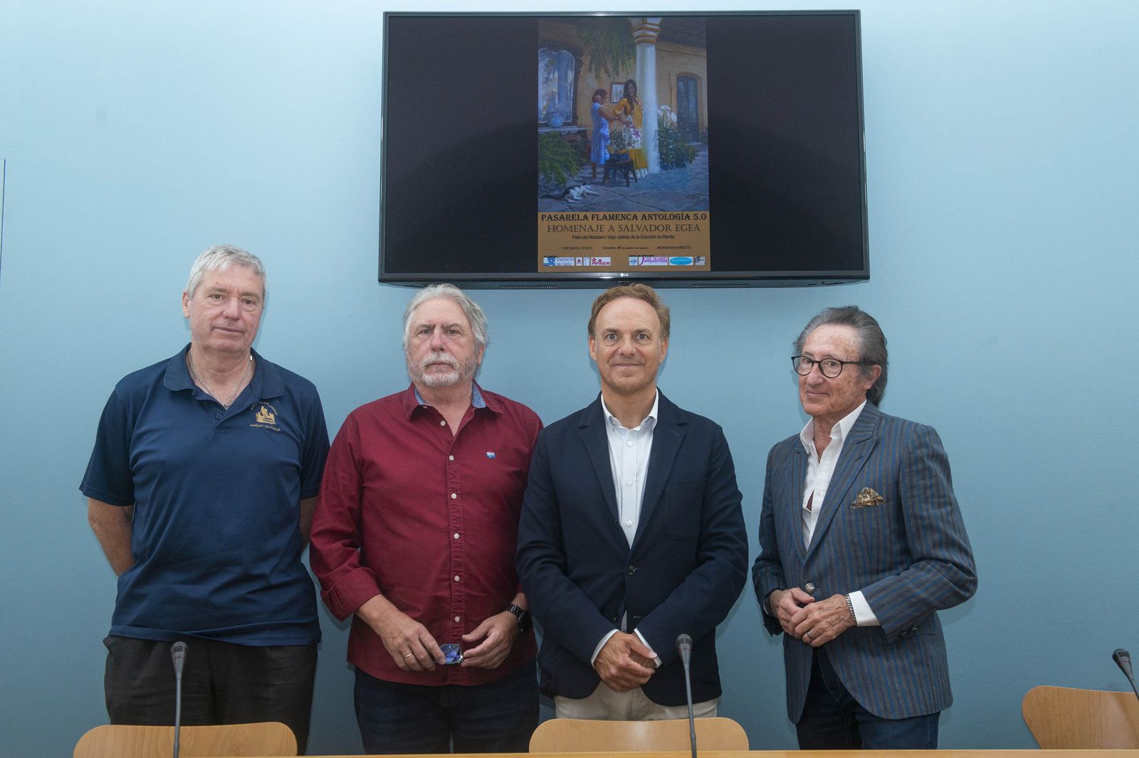 De izq. a dcha.: Manuel García de Quirós,  Antonio Murillo,  David de la Encina y Salvador Egea, en la presentación del evento.
