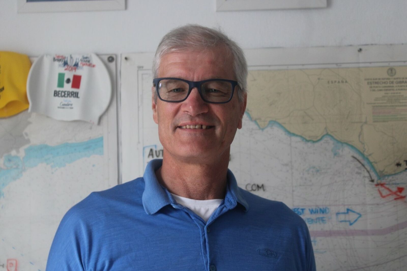 El alemán Jürgen Lederer, en Tarifa.