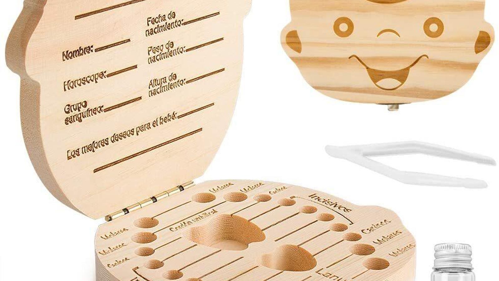 Caja para guardar dientes para niños y niñas