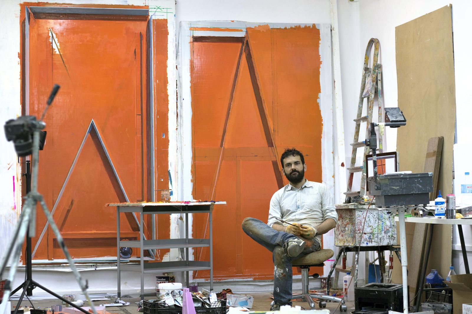 Rubén Guerrero en su estudio.