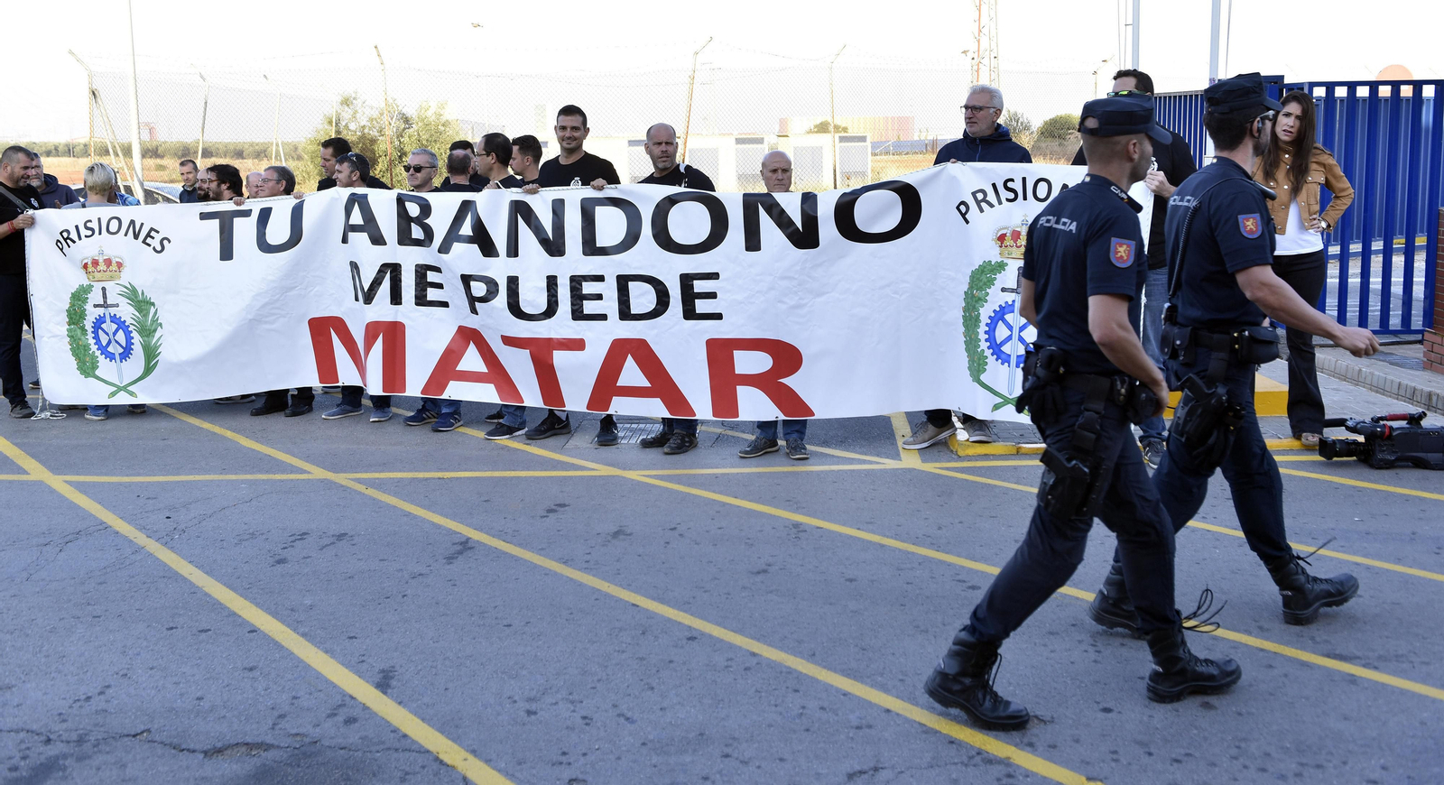 Protesta de los funcionarios de prisiones en Sevilla-I