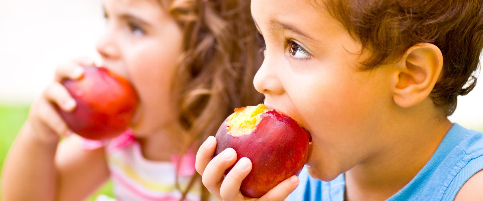Es importante aficionar a los pequeños a comer fruta entre comidas.