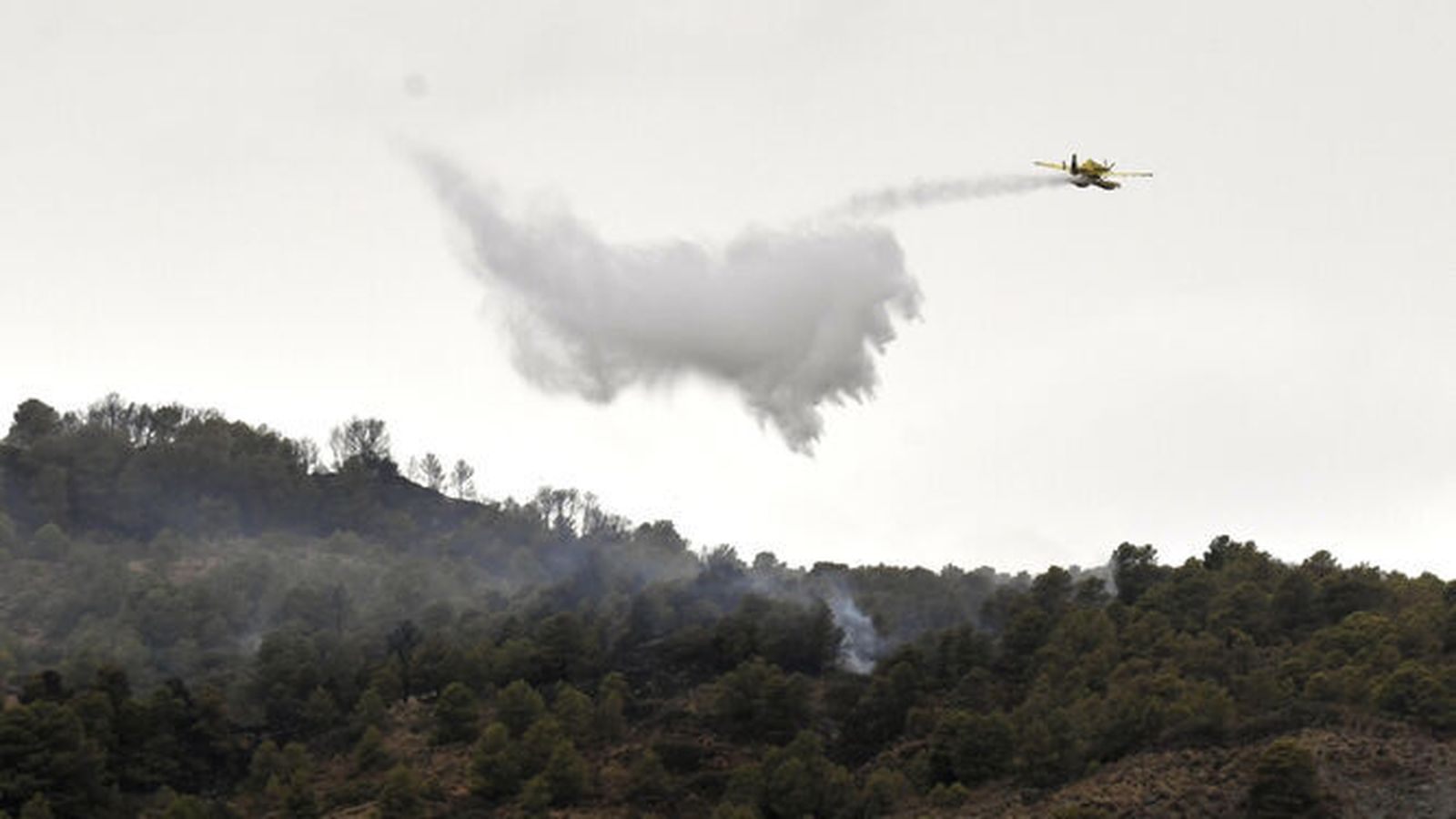 El Infoca retira casi medio centenar de efectivos en Los Guájares, aún no controlado