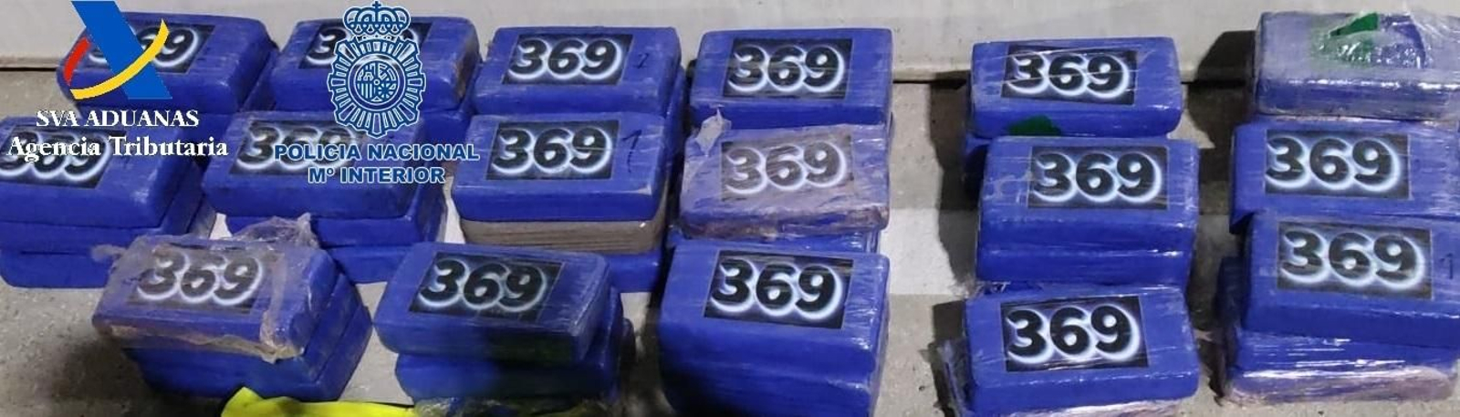 Los paquetes de cocacína, numerados